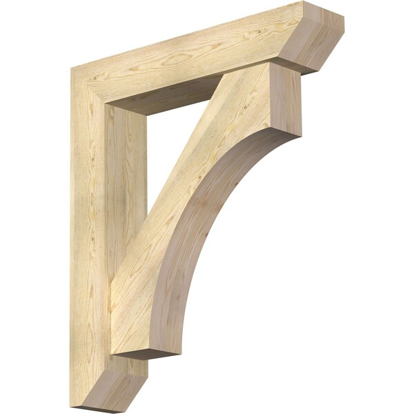 Ekena Millwork Westlake Slat Rough Sawn Bracket w/ Offset Brace, Douglas Fir, 8"W x 38"D x 44"H BKT0806X38X44WTL06RDF - main